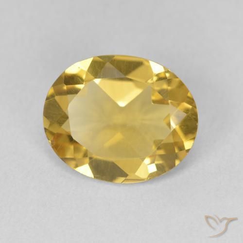 2.44克拉天然黄水晶，椭圆形，VVS-VS