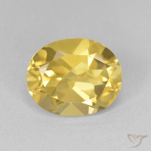 3.26克拉天然黄水晶，椭圆形，VVS-VS