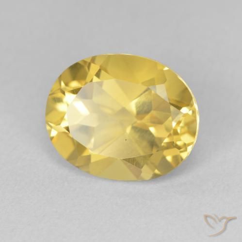 3.26克拉天然黄水晶，椭圆形，VVS-VS