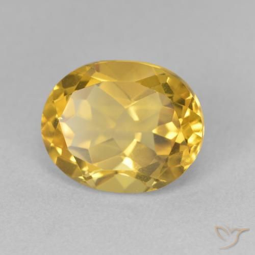 3.54克拉天然黄水晶，椭圆形，VVS-VS