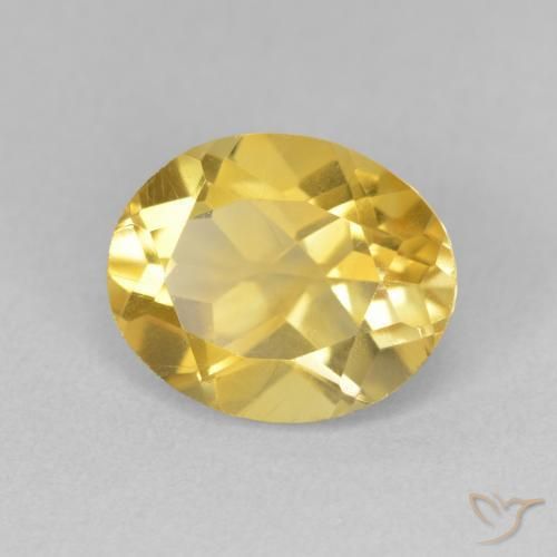 3.31克拉天然黄水晶，椭圆形，VVS-VS
