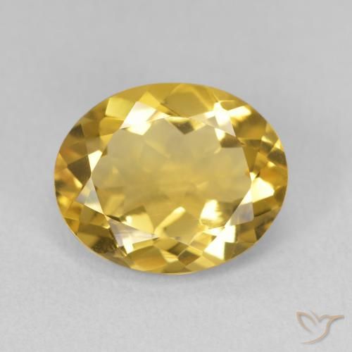 3.31ct 天然 金色 黄水晶, 椭圆形, VVS-VS