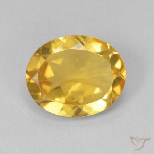 3.04ct 天然 亮金 黄水晶, 椭圆形, VVS-VS