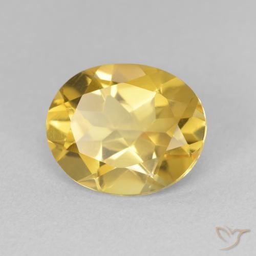 2.94克拉天然黄水晶，椭圆形，VVS-VS