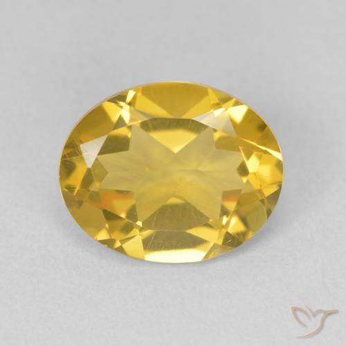 3.02ct 天然 中金 黄水晶, 椭圆形, VVS-VS