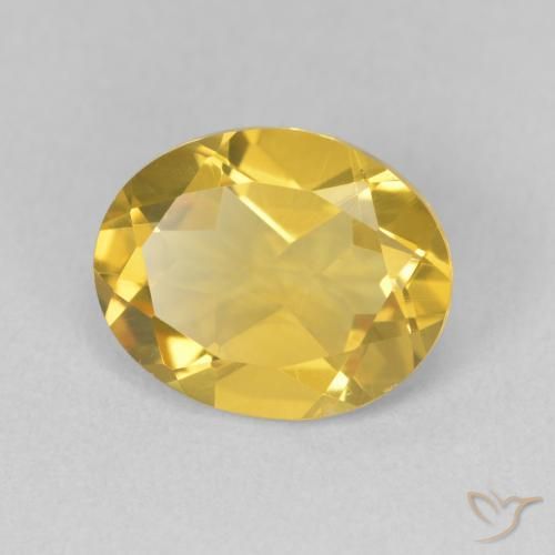 3.02克拉天然黄水晶，椭圆形，VVS-VS