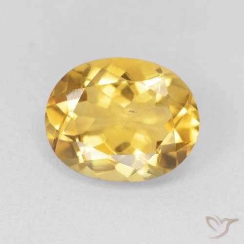 3.30ct 天然 深金 黄水晶, 椭圆形, VVS