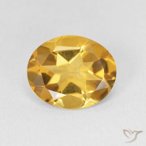 2.58ct 天然 金色 黄水晶, 椭圆形, VVS