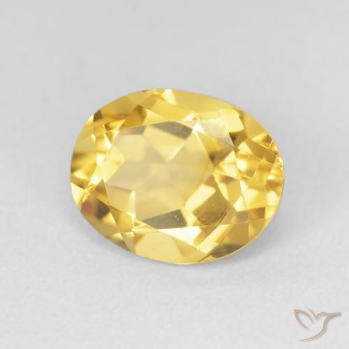3.28克拉天然黄水晶，椭圆形，VVS