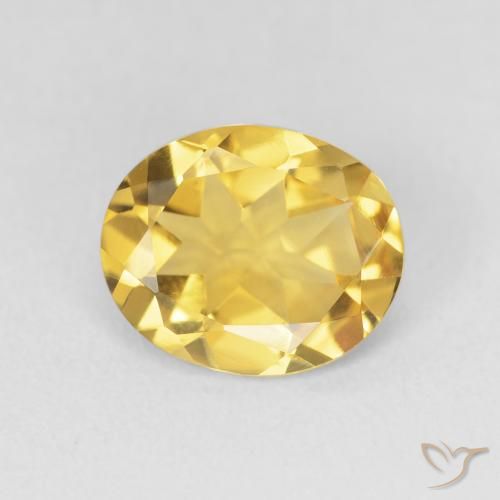 2.63ct 天然 金色 黄水晶, 椭圆形, VVS