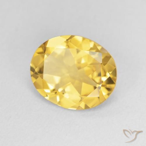 2.63克拉天然黄水晶，椭圆形，VVS