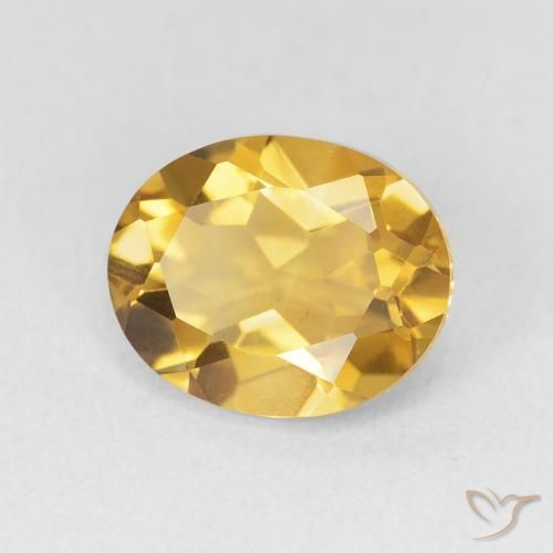3.36克拉天然黄水晶，椭圆形，VVS