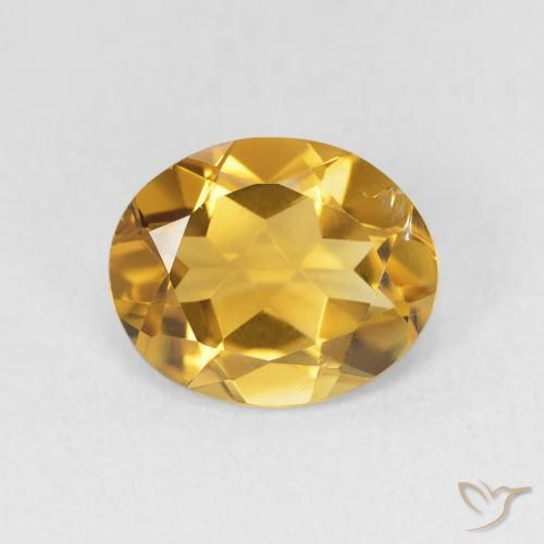2.79ct 天然 金色 黄水晶, 椭圆形, VVS