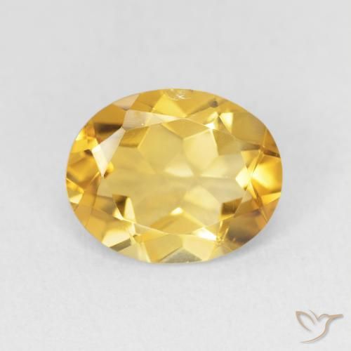 2.63ct 天然 金色 黄水晶, 椭圆形, VVS