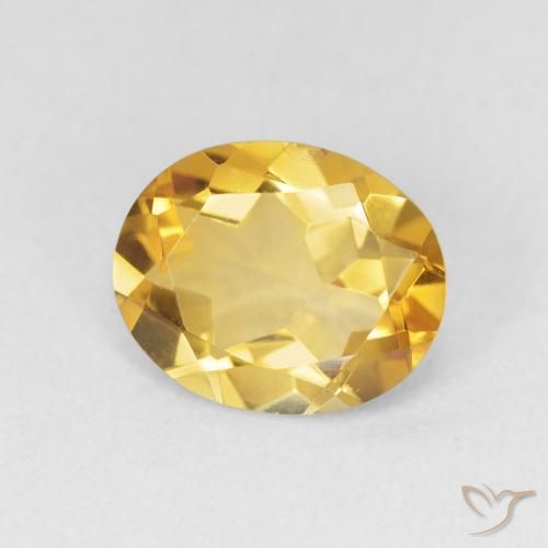 2.63克拉天然黄水晶，椭圆形，VVS