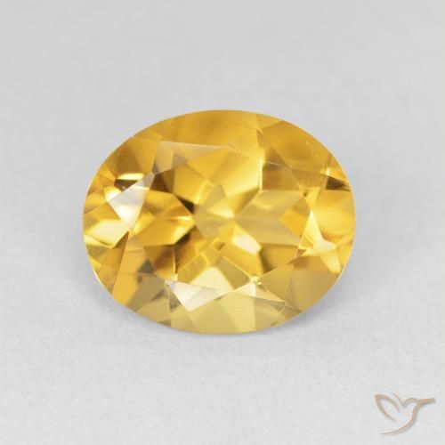 3.18ct 天然 亮金 黄水晶, 椭圆形, VVS