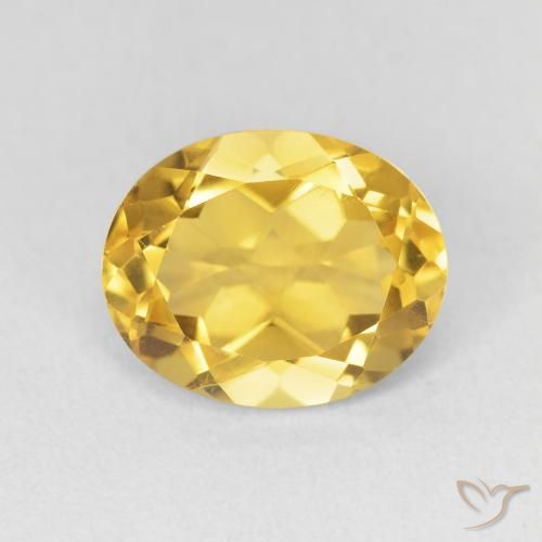 3.52ct 天然 金色 黄水晶, 椭圆形, VVS