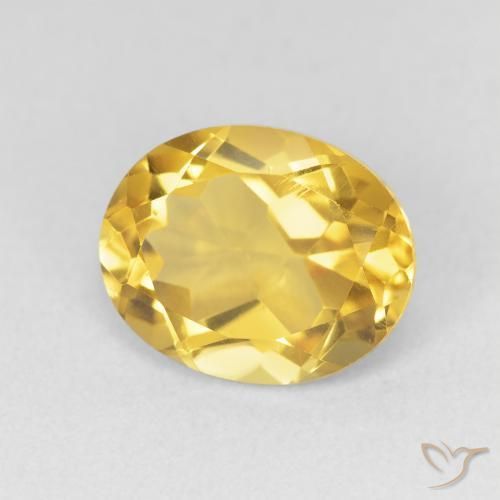3.52克拉天然黄水晶，椭圆形，VVS