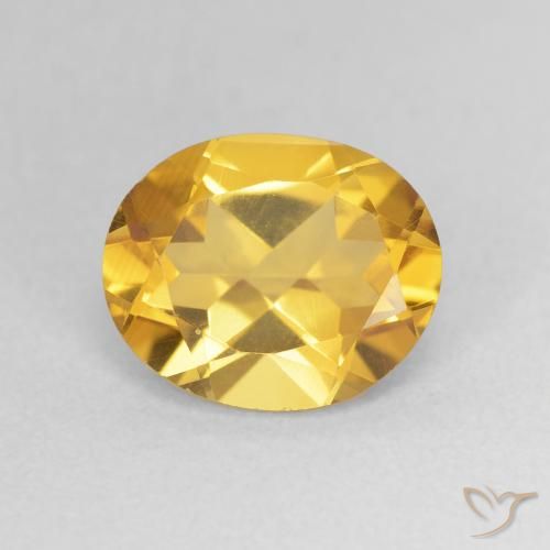 3.14ct 天然 金色 黄水晶, 椭圆形, VVS