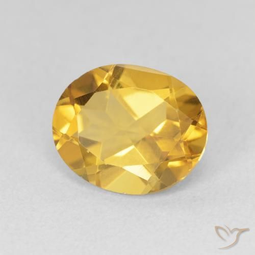 3.14克拉天然黄水晶，椭圆形，VVS