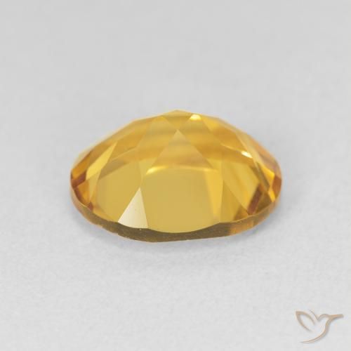 3.14克拉天然黄水晶，椭圆形，VVS