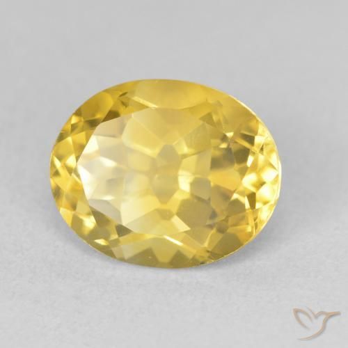 3.59克拉天然黄水晶，椭圆形，VVS-VS