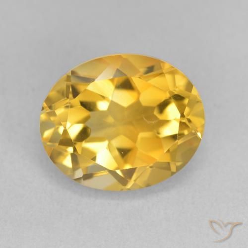 3.72ct 天然 中金 黄水晶, 椭圆形, VVS-VS