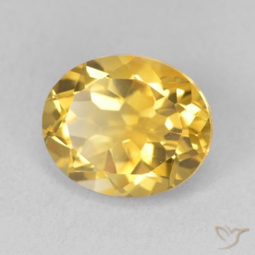 3.72克拉天然黄水晶，椭圆形，VVS-VS