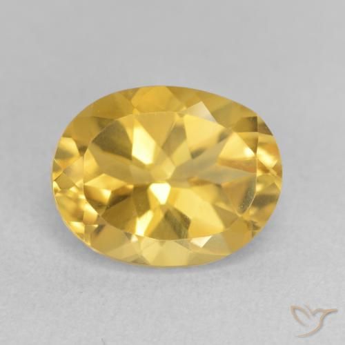 3.50ct 天然 金橙色 黄水晶, 椭圆形, VVS-VS