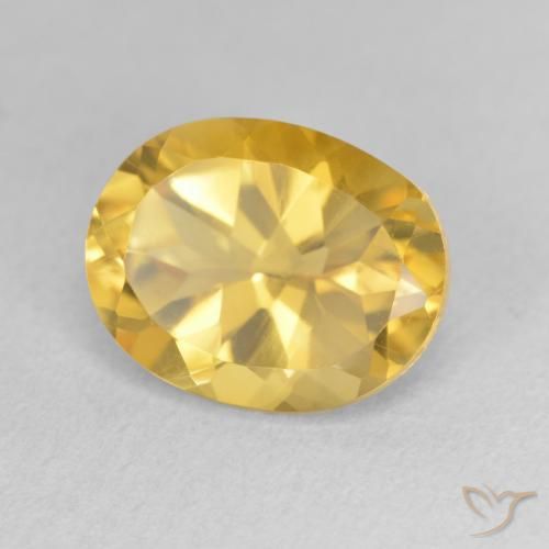 3.50克拉天然黄水晶，椭圆形，VVS-VS