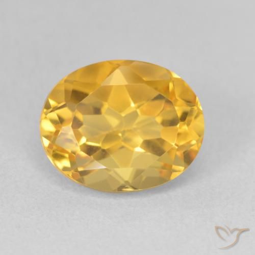 3.34ct 天然 金橙色 黄水晶, 椭圆形, VVS-VS