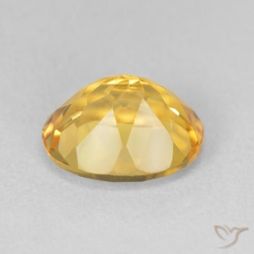 3.34克拉天然黄水晶，椭圆形，VVS-VS