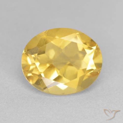 3.45ct 天然 中金 黄水晶, 椭圆形, VVS-VS