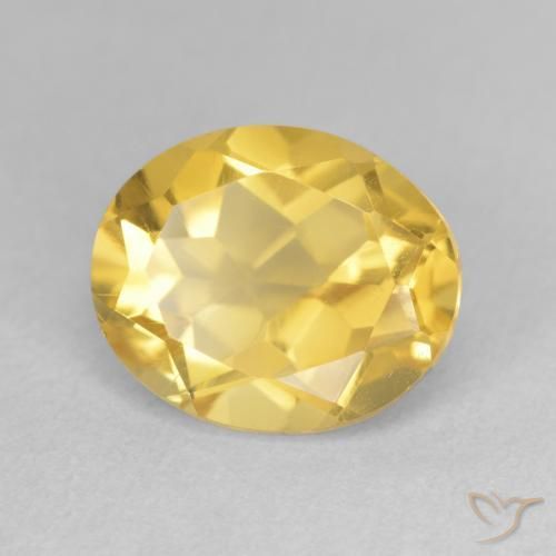 3.45克拉天然黄水晶，椭圆形，VVS-VS