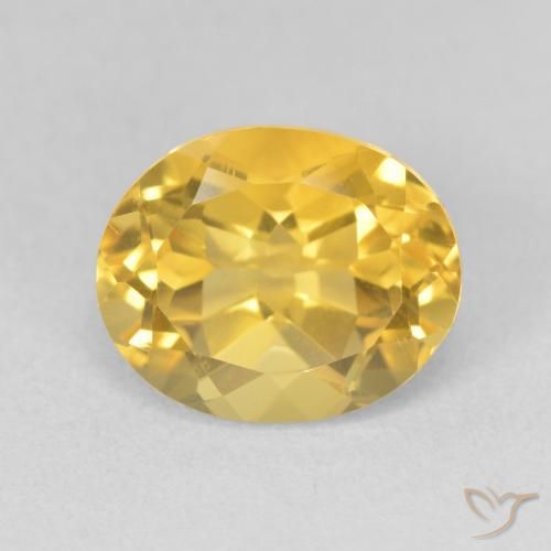 3.67ct 天然 金色 黄水晶, 椭圆形, VVS-VS