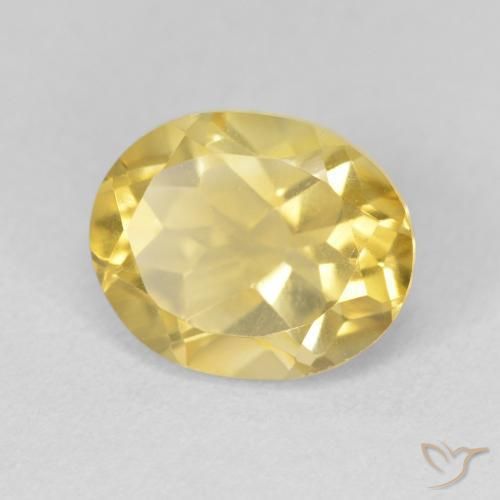 3.40克拉天然黄水晶，椭圆形，VVS-VS