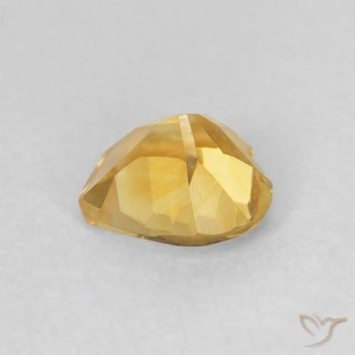 0.64克拉天然黄水晶，心形，VVS-VS