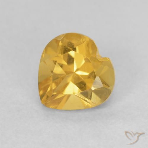 0.78ct 天然 黄金色 黄水晶, 心形, VVS-VS