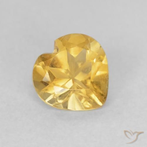 0.67ct 天然 黄金色 黄水晶, 心形, VVS-VS