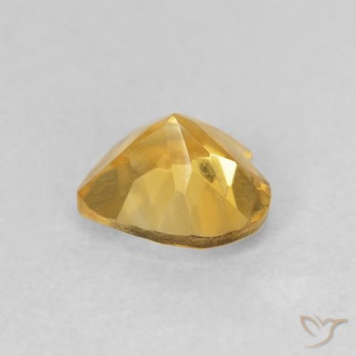 0.67克拉天然黄水晶，心形，VVS-VS
