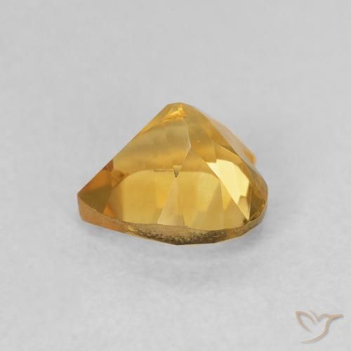 0.73克拉天然黄水晶，心形，VVS