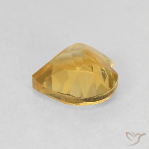 0.85克拉天然黄水晶，心形，VVS