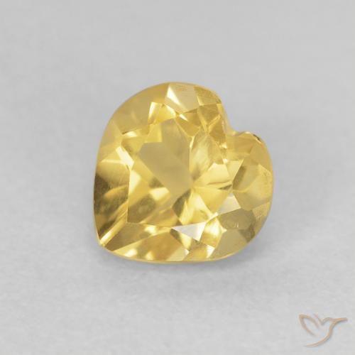 0.71ct 天然 金色 黄水晶, 心形, VVS