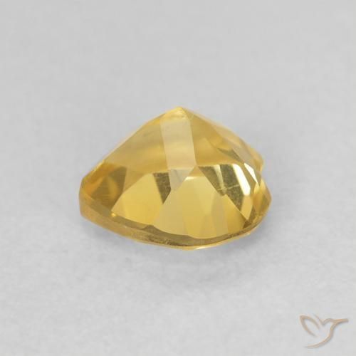 0.71克拉天然黄水晶，心形，VVS