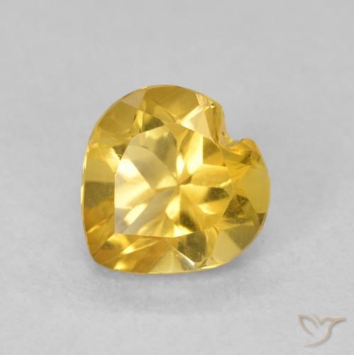 0.75ct 天然 金橙色 黄水晶, 心形, VVS-VS