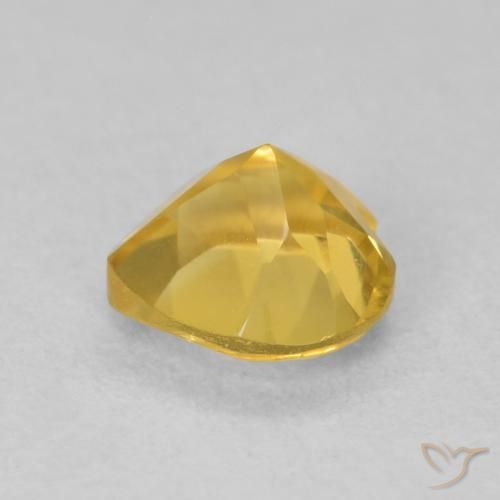 0.75克拉天然黄水晶，心形，VVS-VS