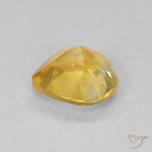 0.66克拉天然黄水晶，心形，VVS-VS