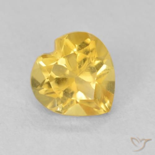 0.76ct 天然 金橙色 黄水晶, 心形, VVS-VS