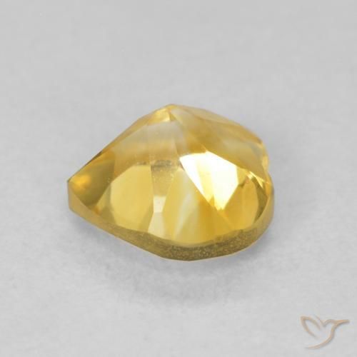 0.83克拉天然黄水晶，心形，VVS-VS