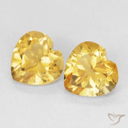 1.45ctw 天然 金色 黄水晶, 心形, VVS-VS